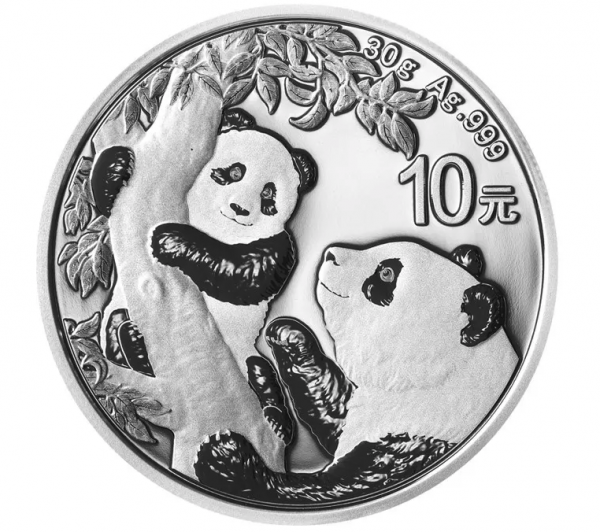 10 Yuan China - Panda 30 g Silbermünze (2021)