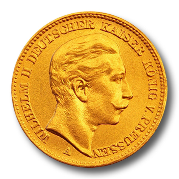 20 Mark Gold - Preußen Kaiser Wilhelm II. (div. JG)